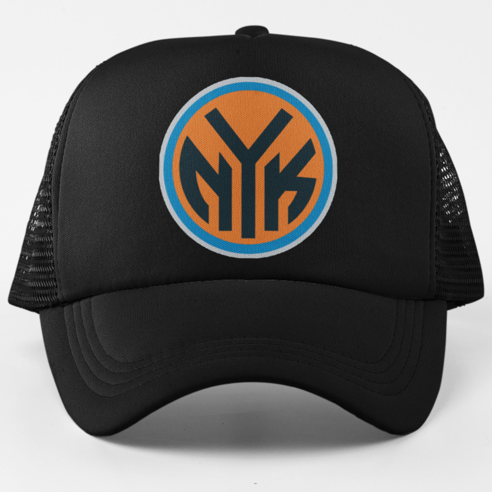 🌴Black and Orange NYK Logo Trucker Hat